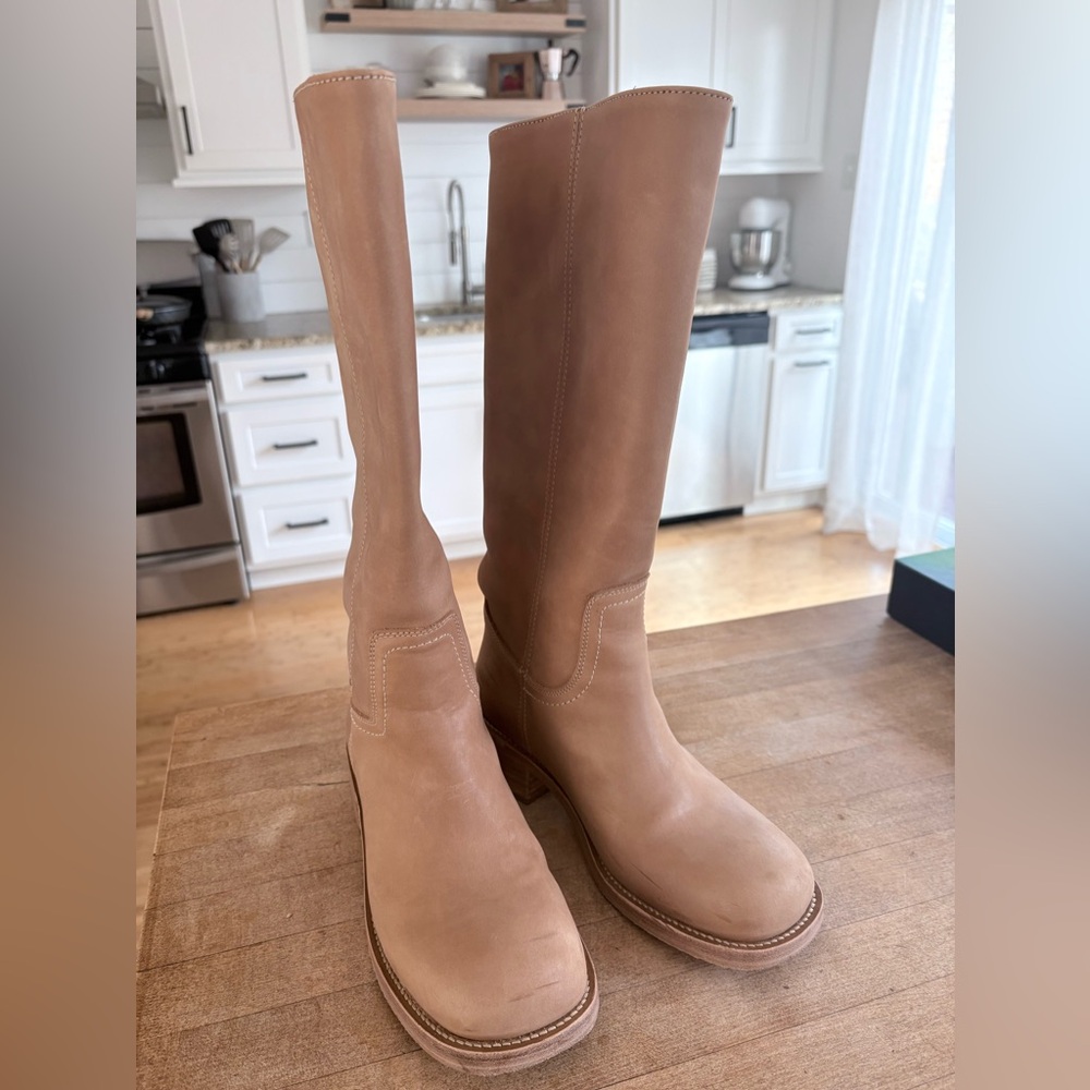 Steve Madden Riggs Tan Knee Boot